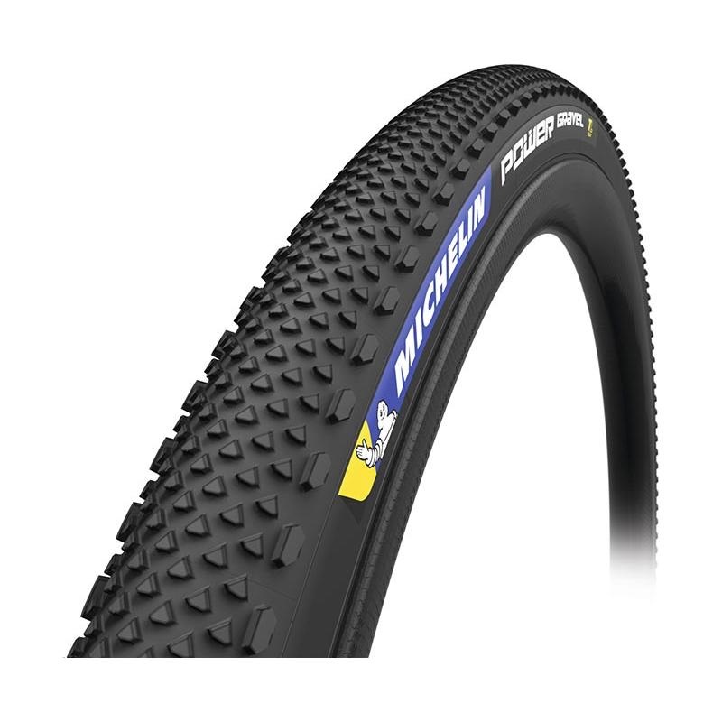 Michelin Power Gravel Tire 700X40C Folding Tubeless Ready X-Miles Bead2Bead Protek 3X120Tpi Black