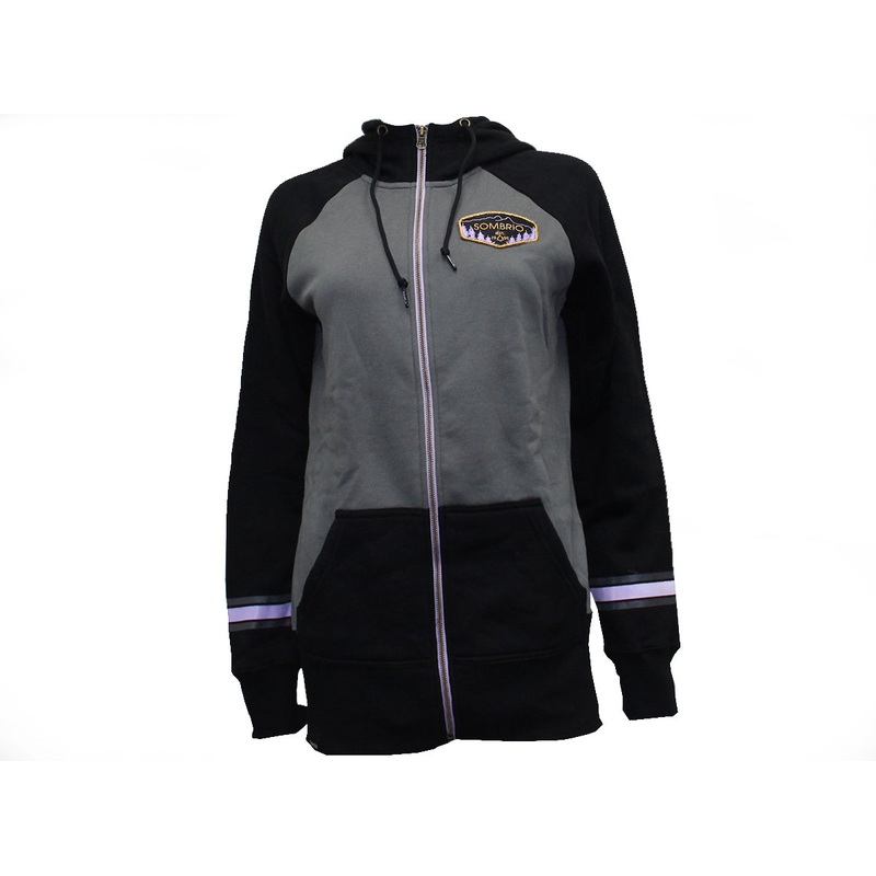 Sombrio Tyax Zipped Hoodie – Womens – Wet Cement