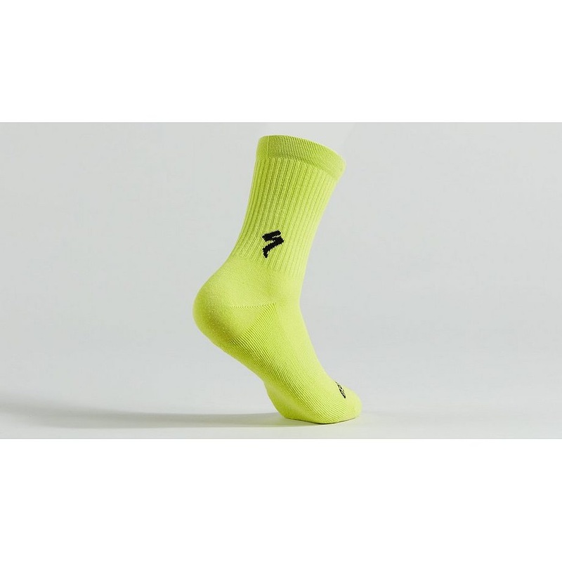 Specialized cotton tall sock hyper green m