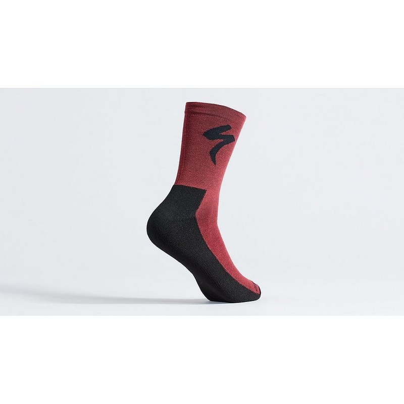 Specialized primaloft lightweight tall logo sock maroon s