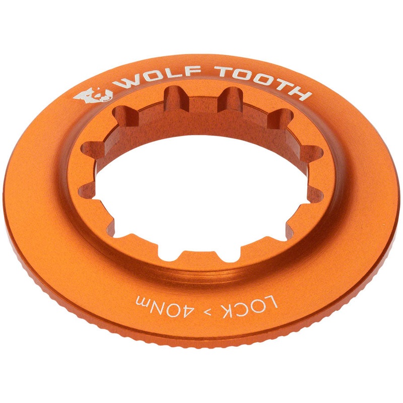 Wolf Tooth Centerlock Rotor Lockring – Internal Splined, Orange