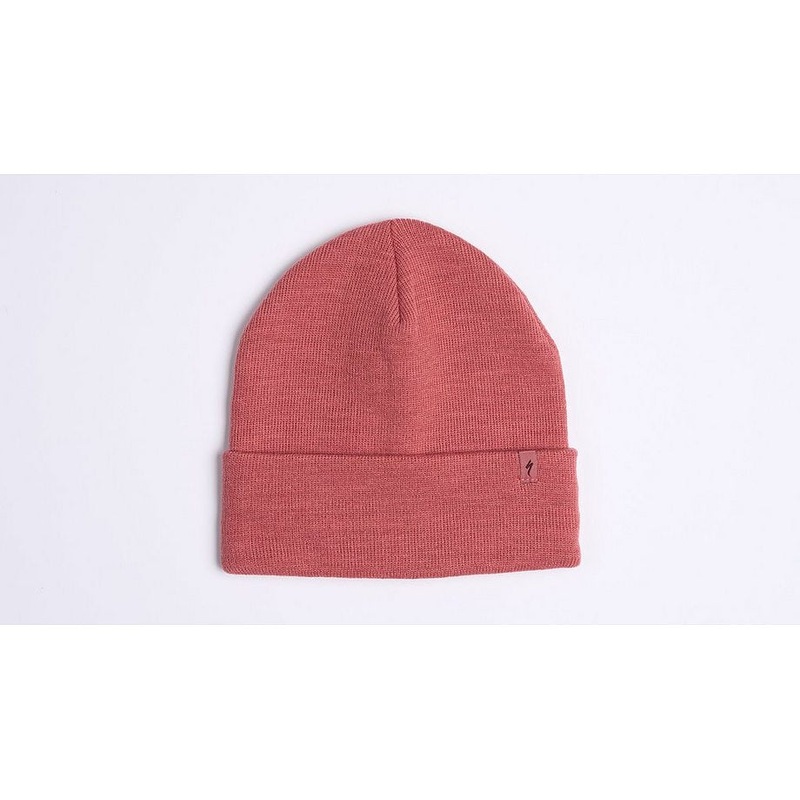 Specialized s-logo rib knit beanie hat dusty rose osfa