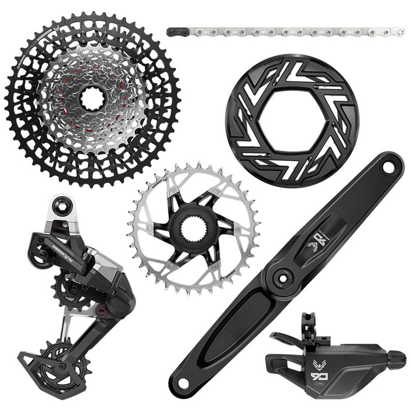 SRAM Eagle 90 Ebike Groupset –  170mm Bosch 36T Clip-on Guard Chain XS-1275 10-52t Single Click Shifter Rear Derailleur