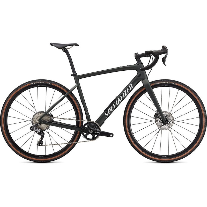 2021 Specialized diverge expert carbon bike satin oak green metallic/gloss white/chrome/clean 64