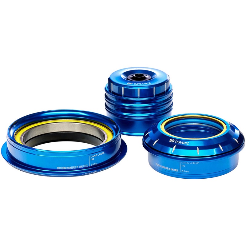 Cane Creek 110 30th Anniversary Headset – ZS44/28.6 Upper | ZS56/40 Lower Tapered Hellbender Ceramic Bearings Blue