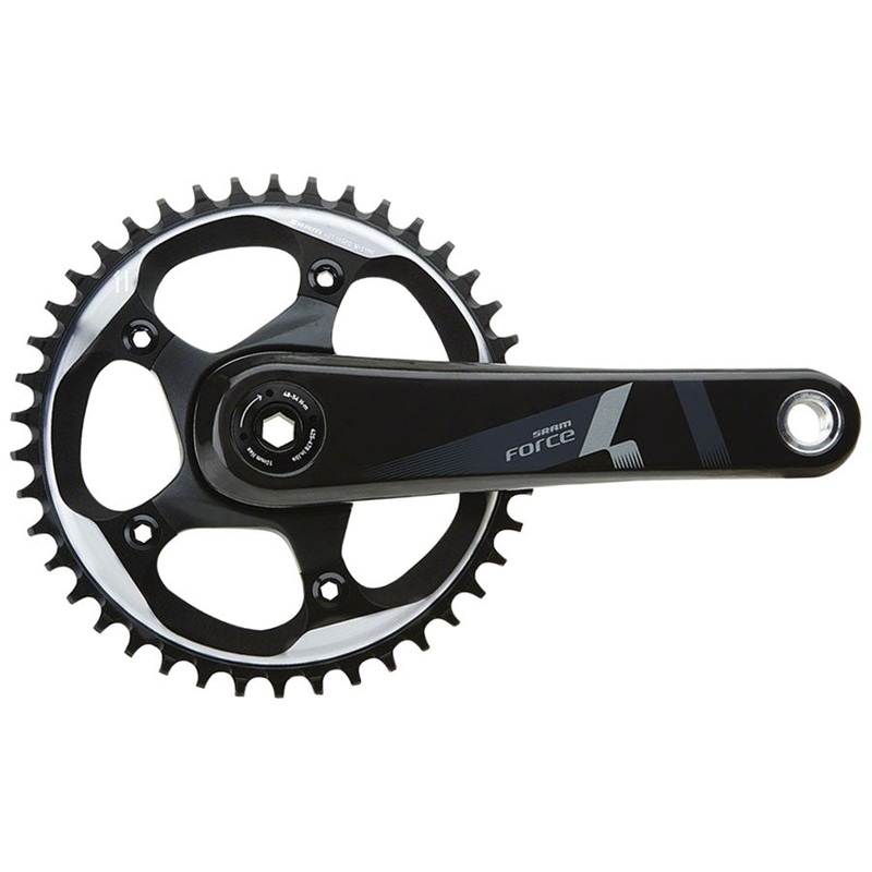 SRAM Force 1 Crankset – 175mm 10/11-Speed 42t 110 BCD BB30/PF30 Spindle Interface BLK