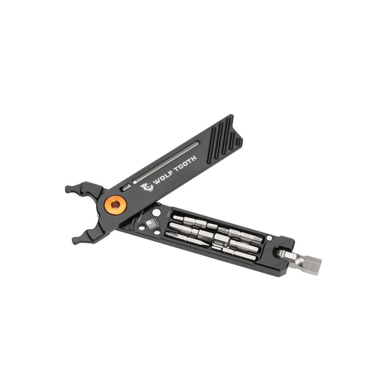 Wolf Tooth Components 8 Bit Pack Pliers – Black-Orange Bolt