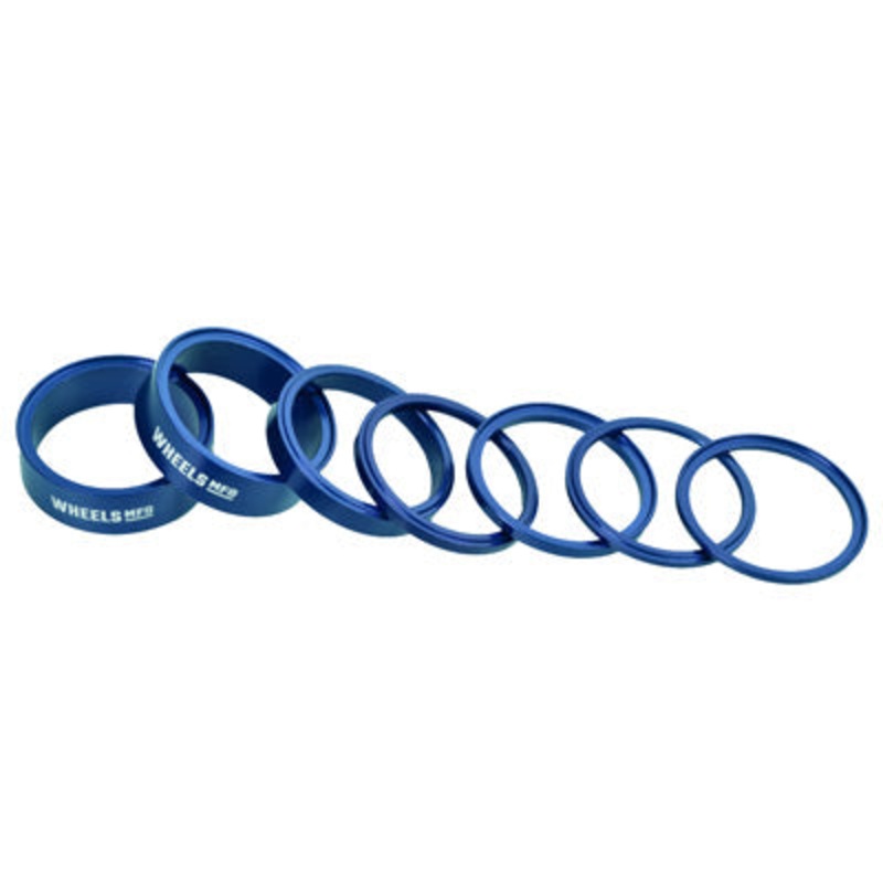Wmfg H/Set Spcrs,Stckrght Blue,7 Spacers Aluminum Headset Spacer Kit  Headsets