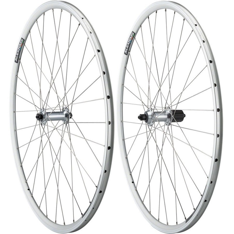Alex DA22 700c Road Bike Rim Brake Wheelset Shimano Tiagra 8-11 speed 100-130mm QR