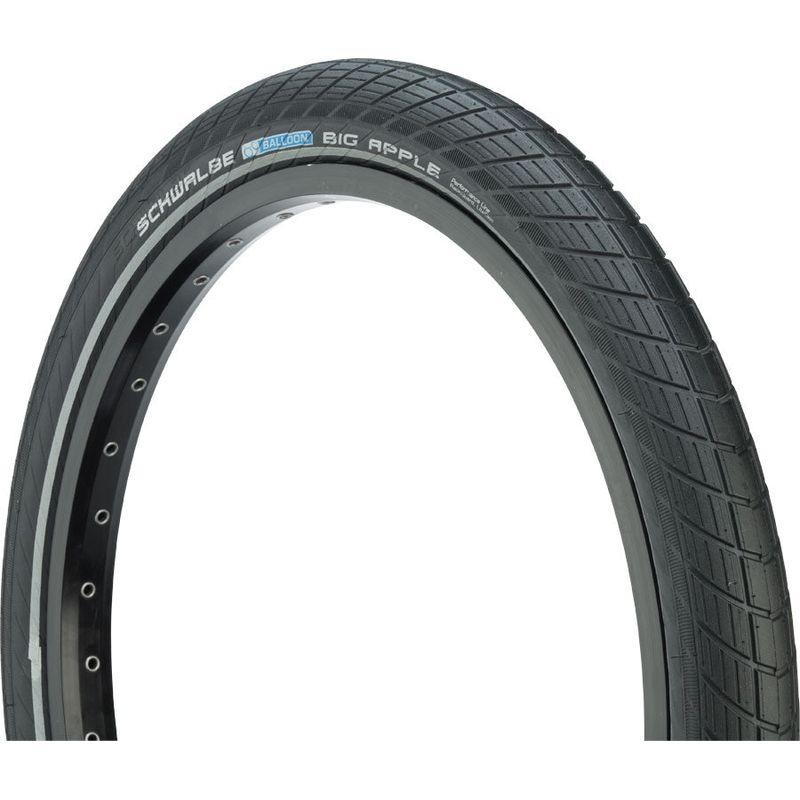 Schwalbe Big Apple Tire – 700 x 50 Clincher Wire Black/Reflective Performance Endurance RaceGuard