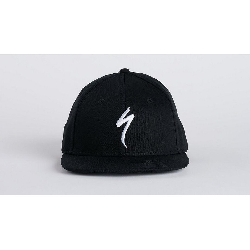 Specialized flat brim hat black/white osfa