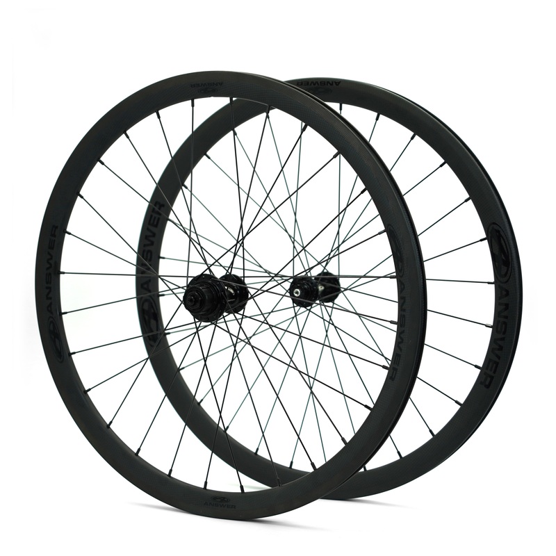 Answer Holeshot Mini Cruiser Carbon BMX Wheelset-28H-24×1 1/8″