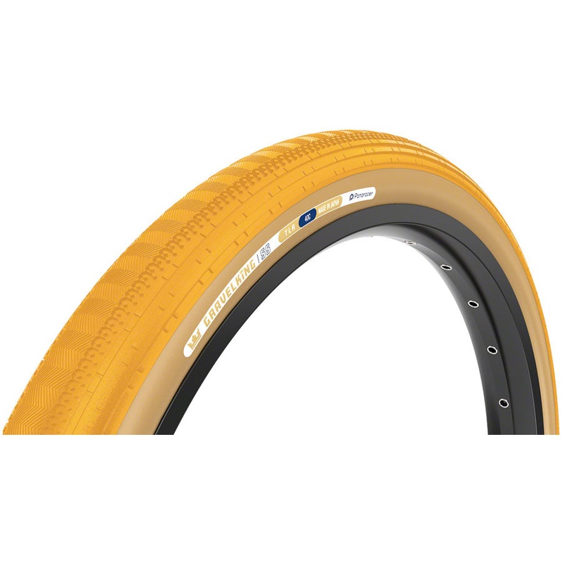Panaracer GravelKing SS Tire – 700 x 45 Tubeless Folding Honey Butter/Brown