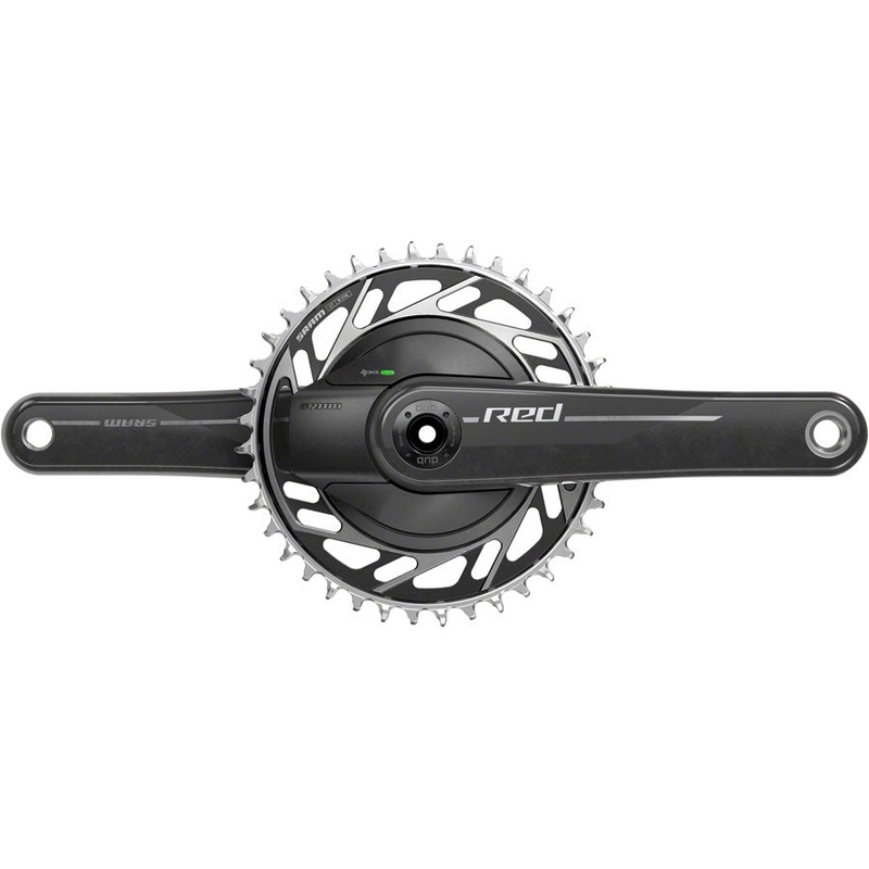SRAM RED 1x XPLR AXS Power Meter Wide Crankset – 170mm 13-Speed 40t Threaded Mount 8-Bolt PM Spider DUB Spindle Natural Carbon E1
