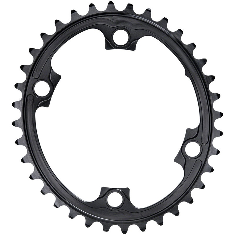 absoluteBLACK Premium Oval 110 BCD Road Inner Chainring for Shimano Dura-Ace 9000 – 36t, 110 Shimano Asymmetric BCD, 4-Bolt, Black