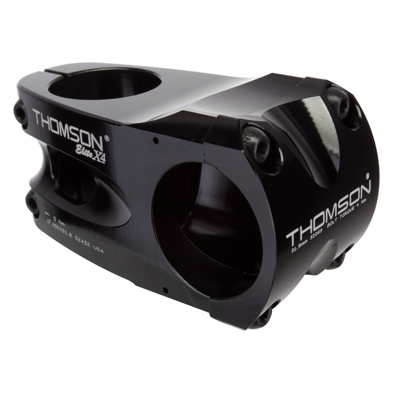 Thomson Elite X4 Mountain Stem 50mm 31.8 Clamp +/-0 1 1/8 in Black Aluminum
