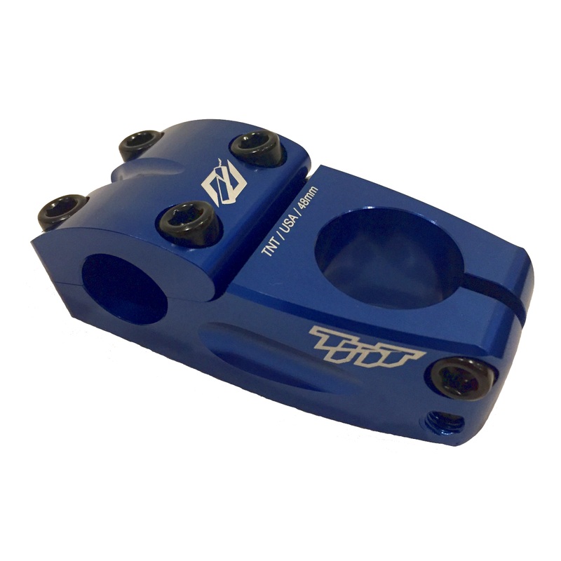 TNT Threadless BMX Race Stem – 60mm – Blue – USA Made