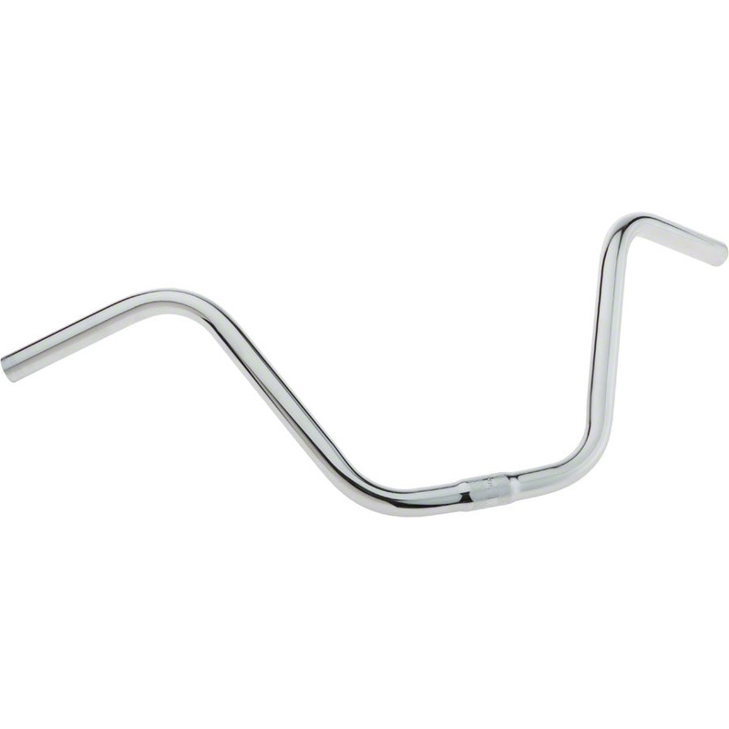 Wald 870 Hi-Rise Steel Handlebar: 24″ Wide 9″ Rise 1″ Clamp Chrome