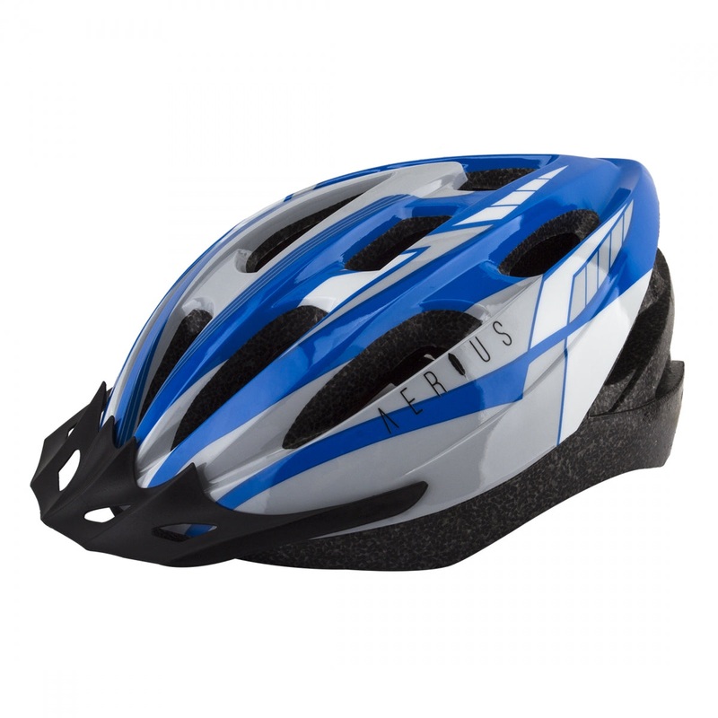 Bike Helmet Aerius V19-Sport All-Purpose In-Mold Head Lock Fit Blue/Grey Small/Medium