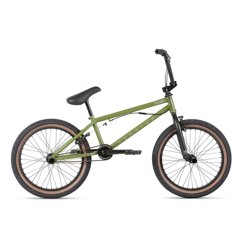 Haro Downtown DLX 20.5″TT BMX Freestyle Bike-Matte Army Green