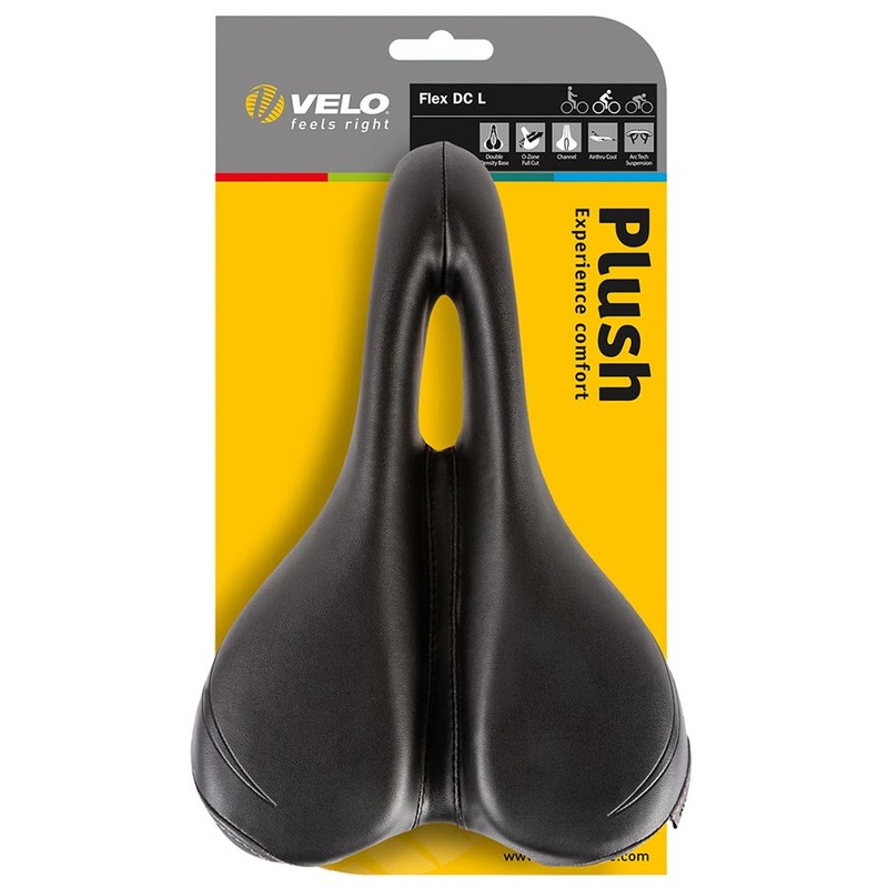 Bike Saddle Velo Flex DC Touring 242 x 151mm, Women, 386g, Black