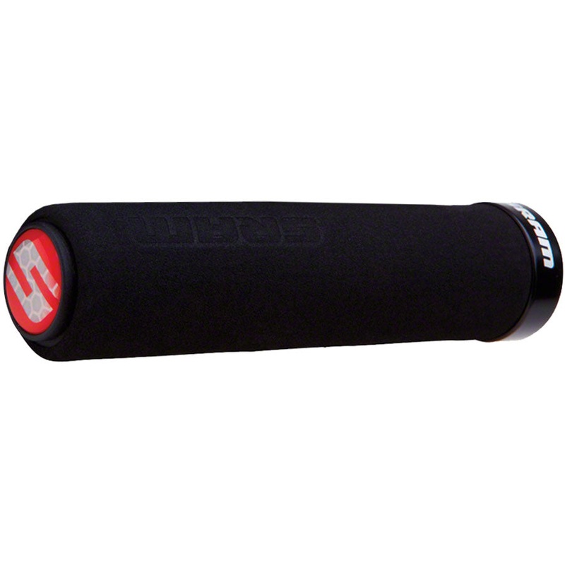 SRAM Locking Foam Grips Black with End Plugs