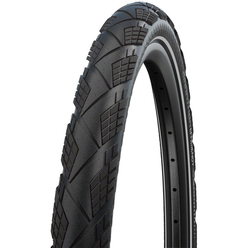 Schwalbe Marathon Efficiency Tire – 700 x 45 Clincher Folding BLK/Reflective Evolution Line Super Race V-Guard Addix Race E-50