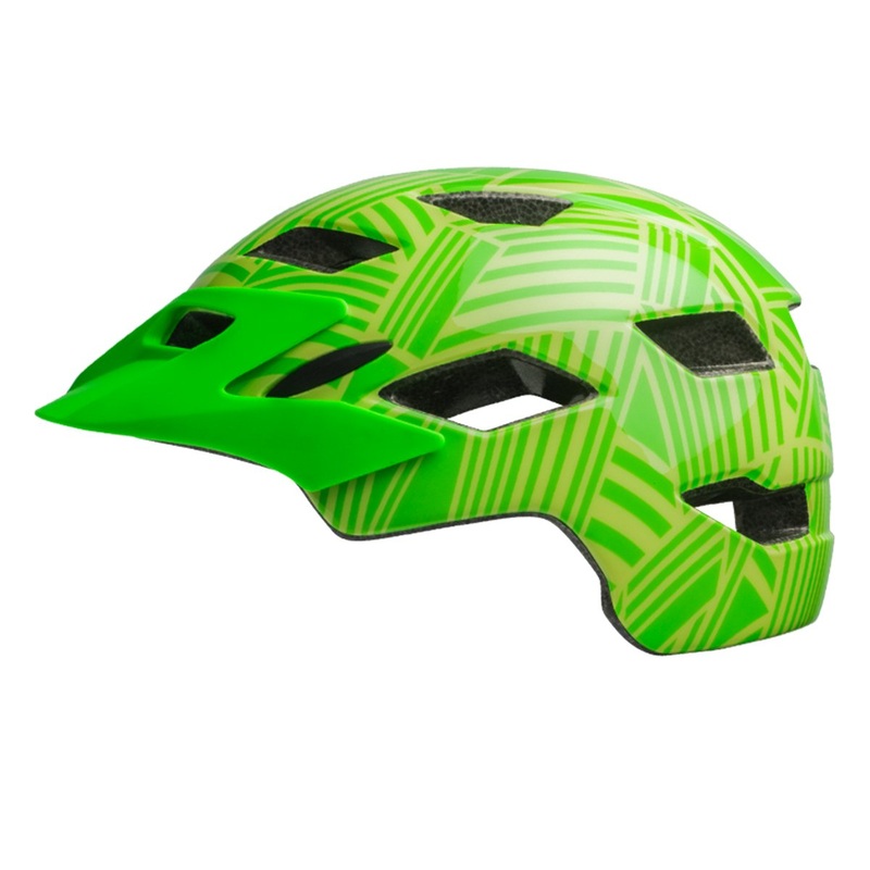 Bell Sidetrack Child Helmet – Gloss Kryptonite-Retina Sear Seeker