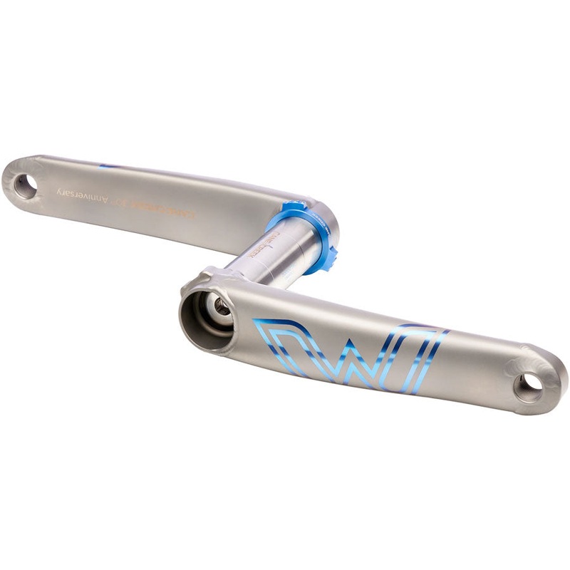 Cane Creek eeWings 30th Anniversary Mountain Titanium Crankset – 165mm 8-Bolt Direct Mount 30mm Spindle Brushed Titanium