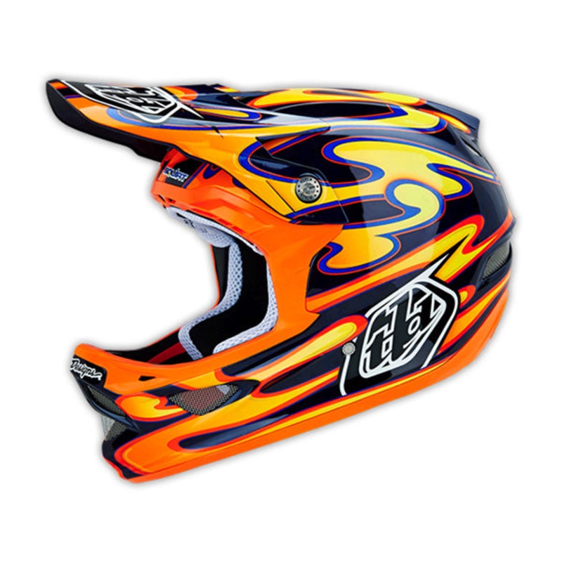 Troy Lee 2015 D3 Carbon Helmet-Squirt Black/Orange