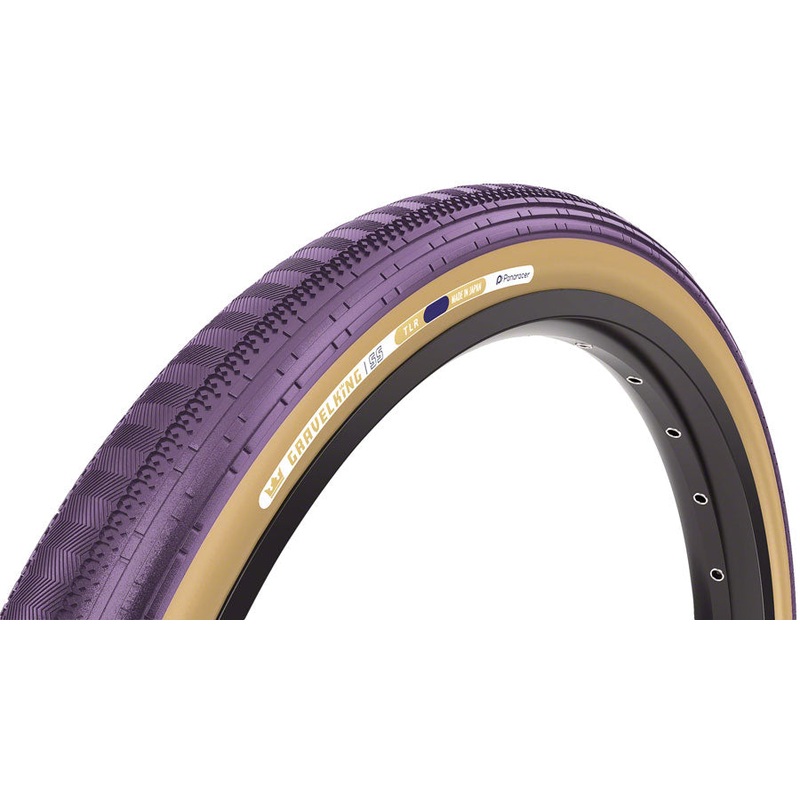 Panaracer GravelKing SS Tire – 700 x 40 Tubeless Folding Purple/Brown