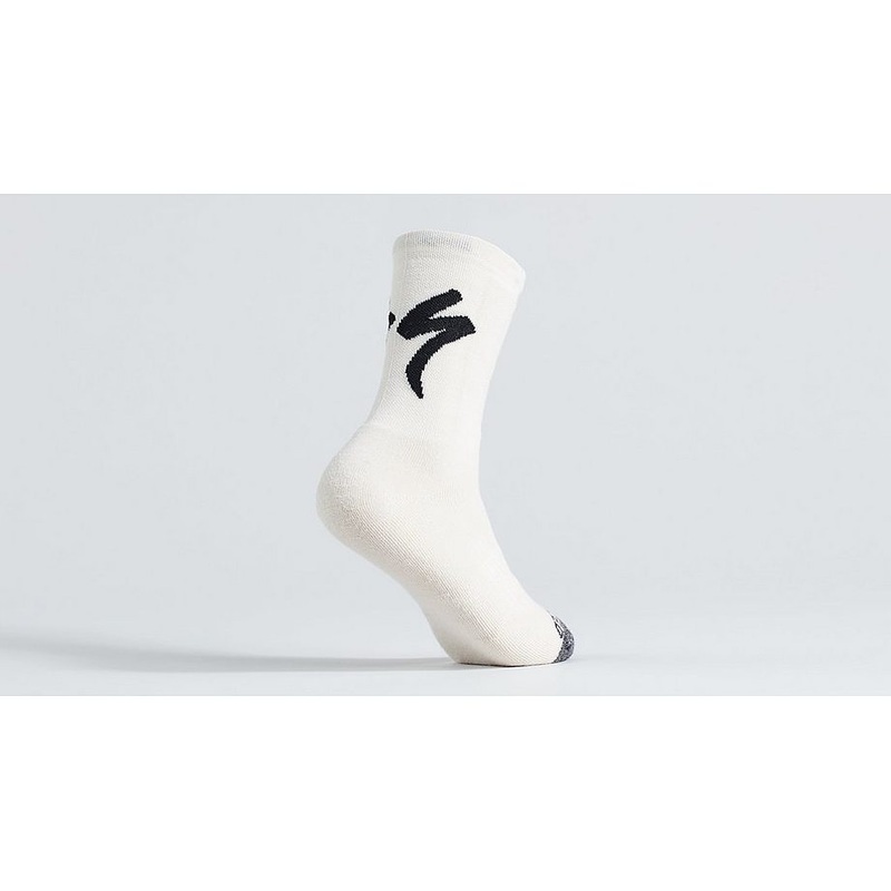 Specialized merino deep winter tall logo sock white mountains xl