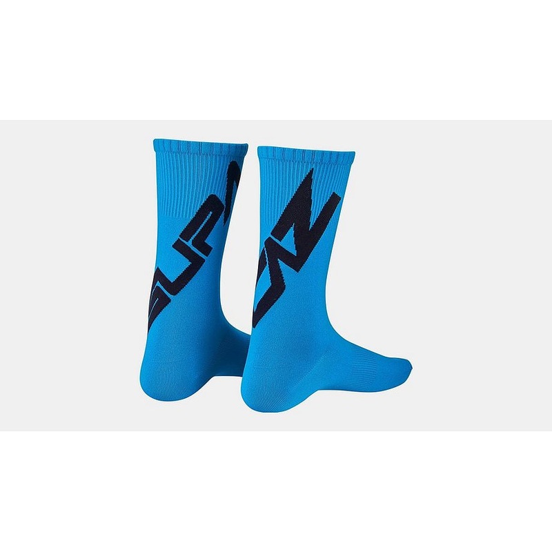Specialized tagged sock black/neon blue m