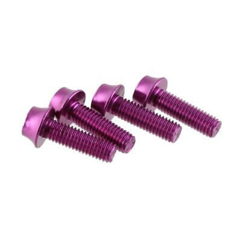 Wolf Tooth Components Aluminum Water Bottle Cage Bolts 4 pack Bolt Set – Purple