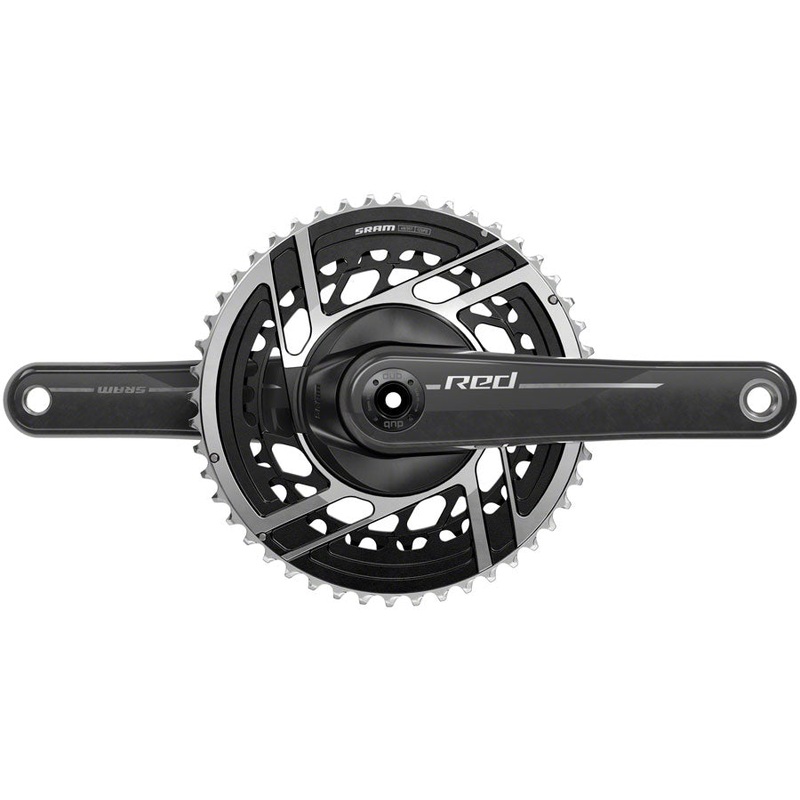 SRAM RED Crankset – 165mm 2x 12-Speed 48/35t 8-Bolt Direct Mount DUB Spindle Interface Natural Carbon E1