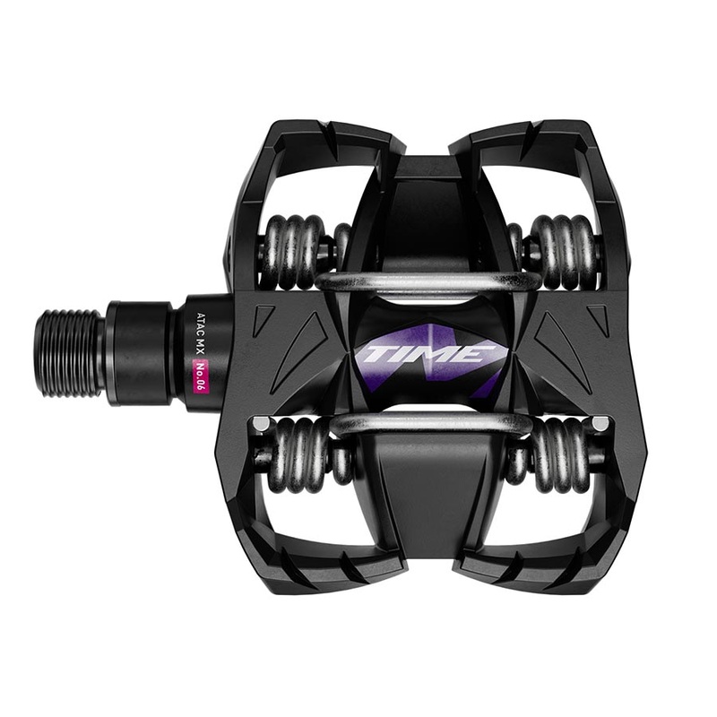 Time MX 6 Pedals – Dual Sided Clipless with Platform Aluminum 9/16″ Black B1