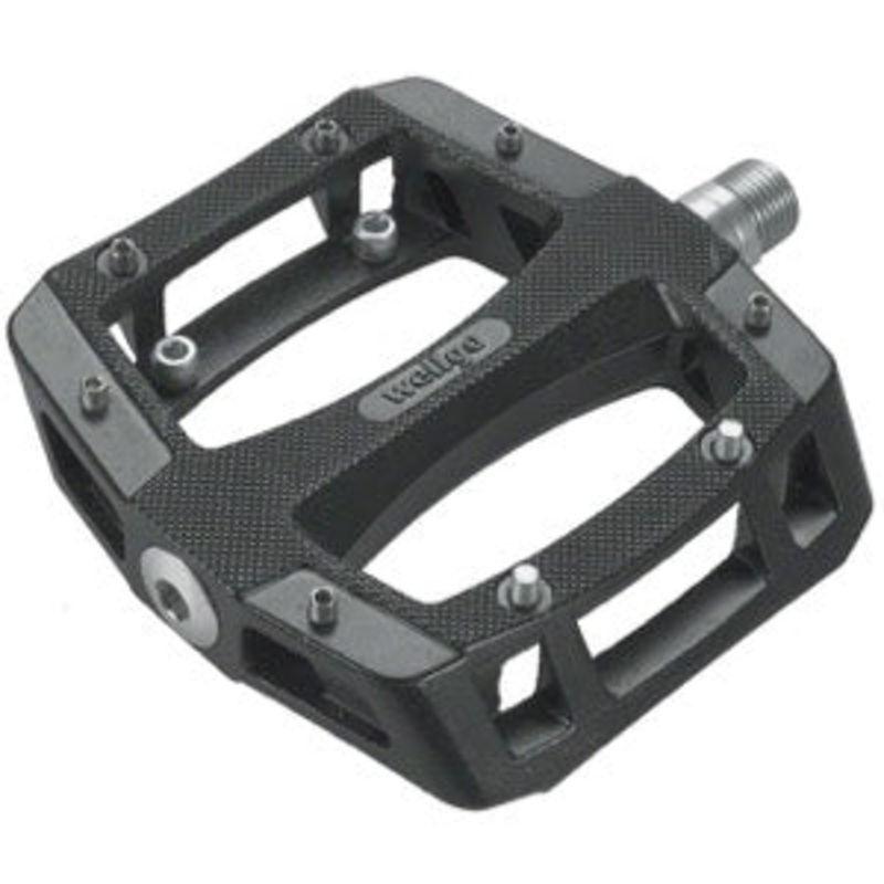 Wellgo LU-A52 Sealed Aluminum Pro Size Platform BMX Pedals w/ traction pins – 9/16″ – Black