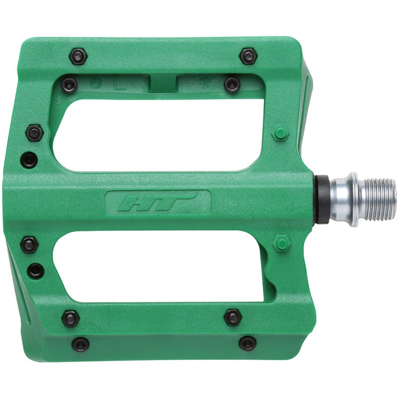 HT Components PA12A Pedals – Platform, Composite, 9/16″, Green