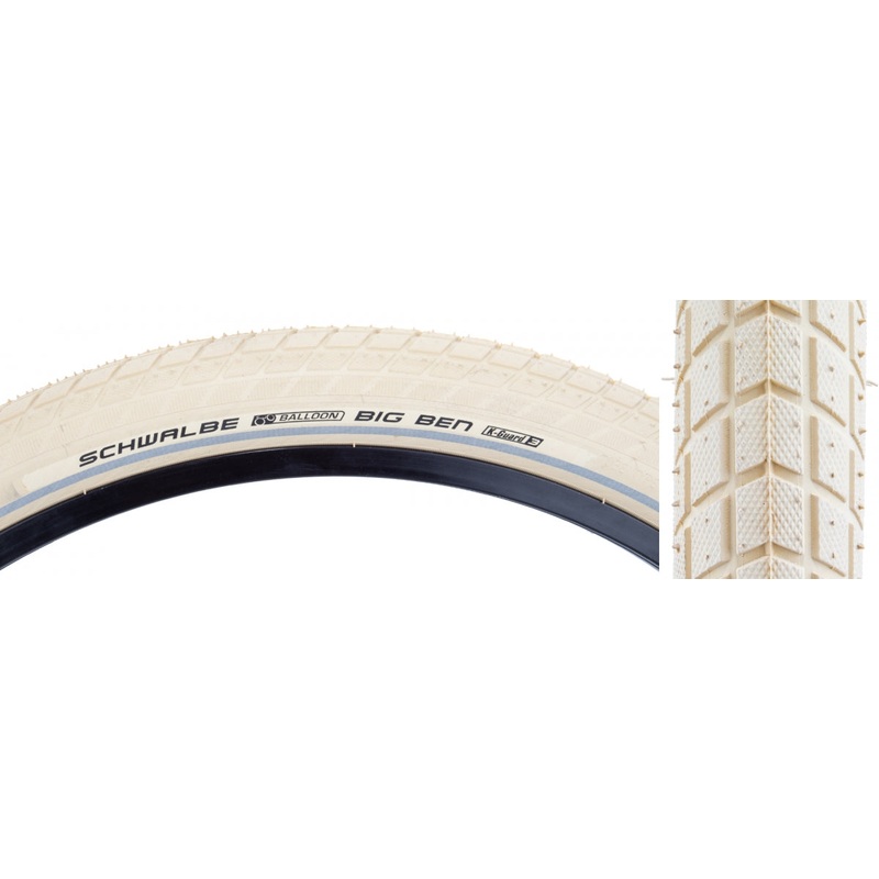 Tire Swb Big Ben 26X2.15 Active K-Guard Black/Crm/Ref Sbc Wire