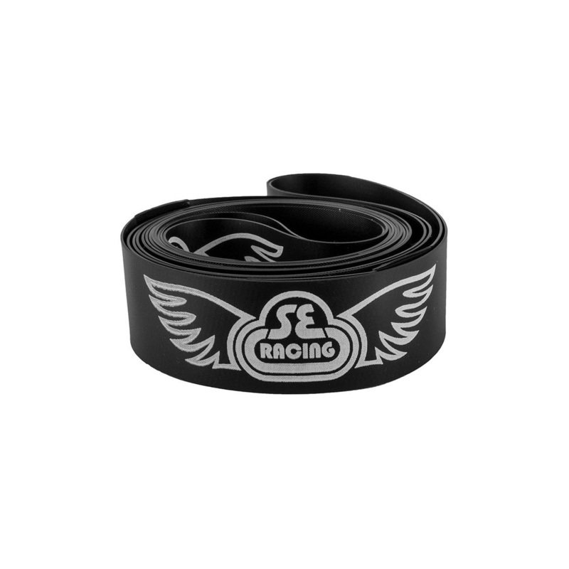 20″ (406mm) SE Racing Nylon Rim Strip – Pair – 24mm wide – Black w/ white SE logo