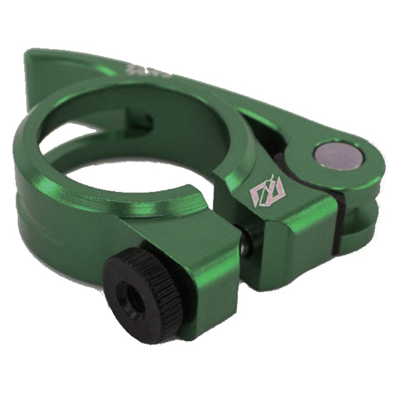 TNT Bicycles BMX Quick-Release Seat Post Clamp – 31.8mm – 1-1/4″ – Green