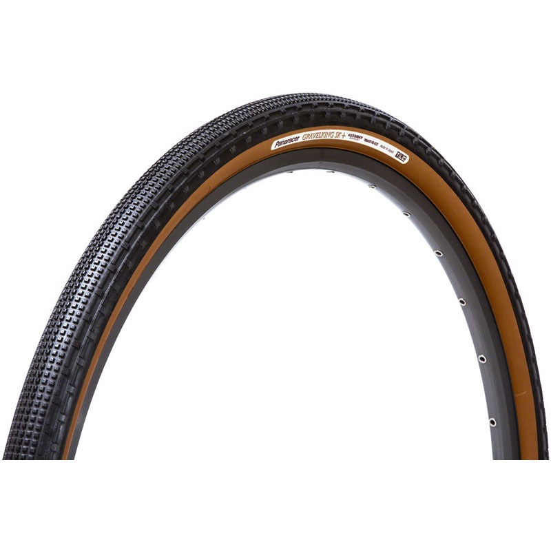 Panaracer GravelKing SK Plus Tire – 700 x 45 Tubeless Folding BLK/Brown ProTite Protection