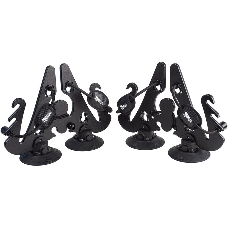 SeaSucker Pallavicini Ski Rack – Holds 2 Pair W/Poles or 2 Snowboards Black