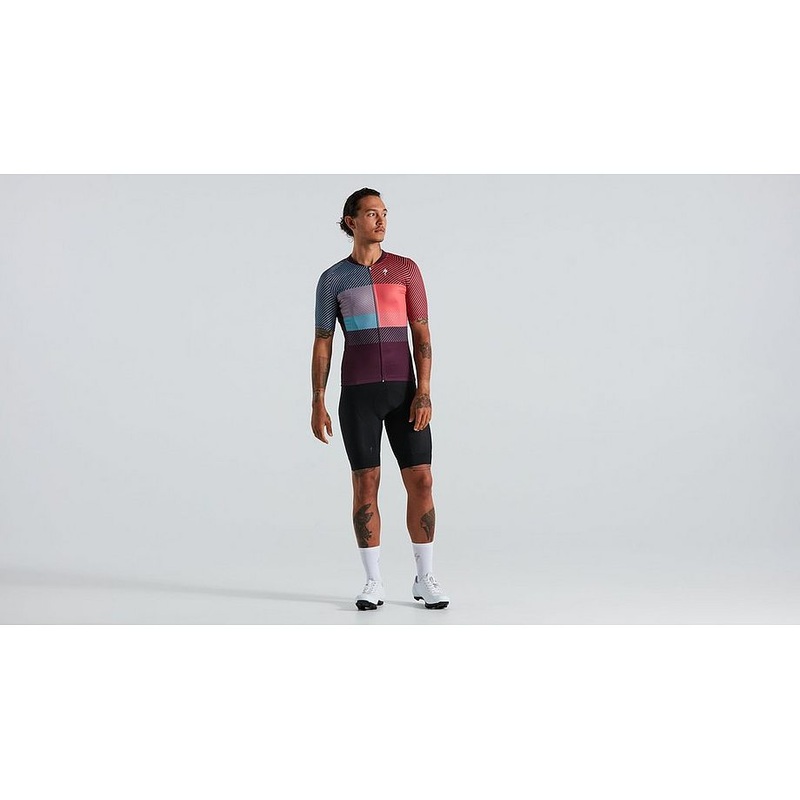 Specialized sl+ logo stripe jersey ss men vivid coral m