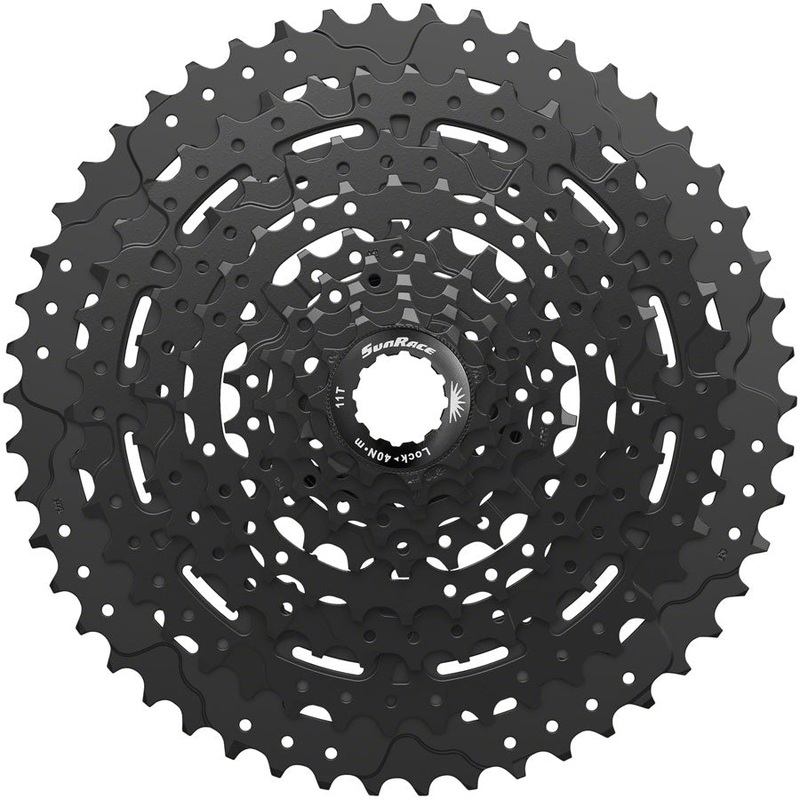 SunRace M993 Cassette – 9 Speed 11-50t ED Black Alloy Spider and Lockring