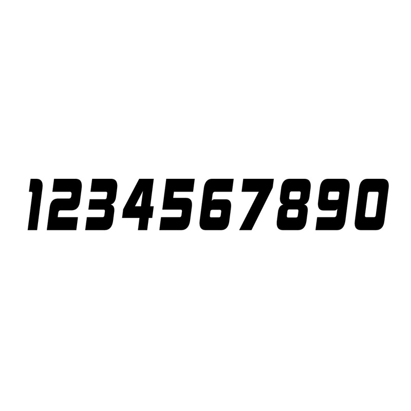 BMX Racing Plate Numbers