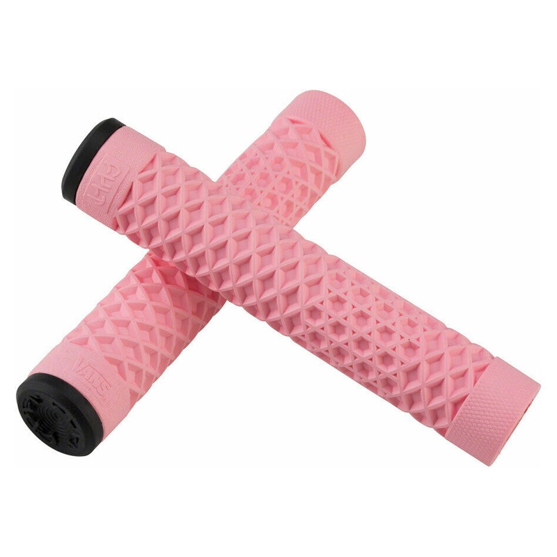 Cult Vans Waffle BMX Grips w/ Bar Ends – Flangeless – Rose Pink – USA Made