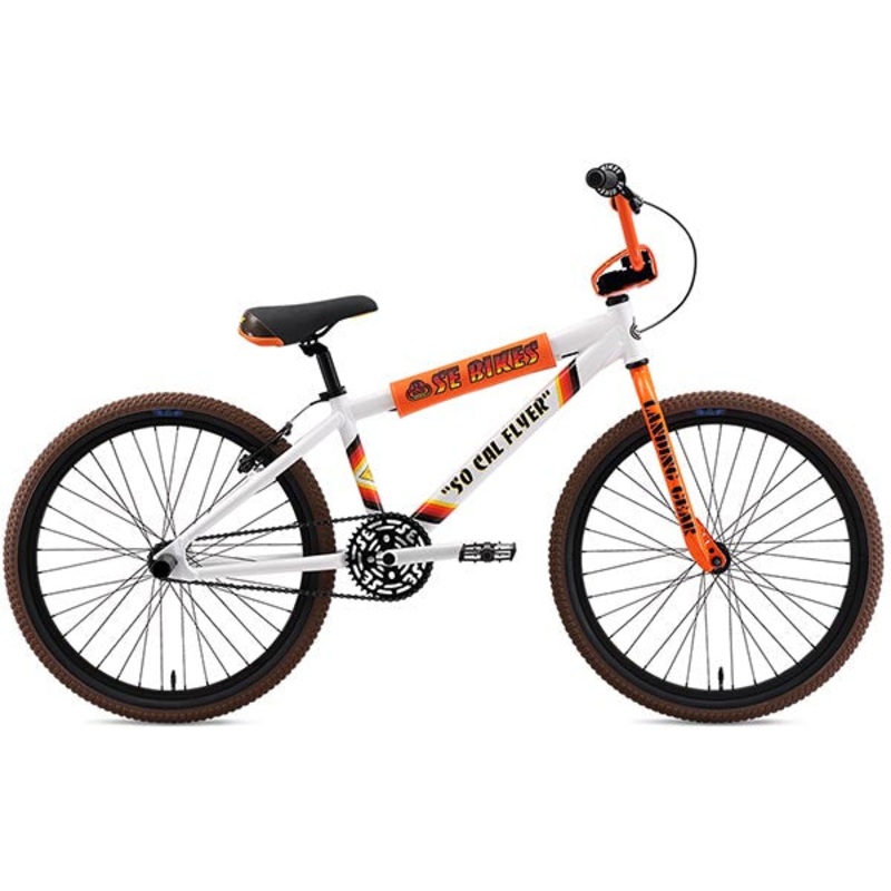 SE Racing So Cal Flyer 24″ BMX Freestyle Bike-White