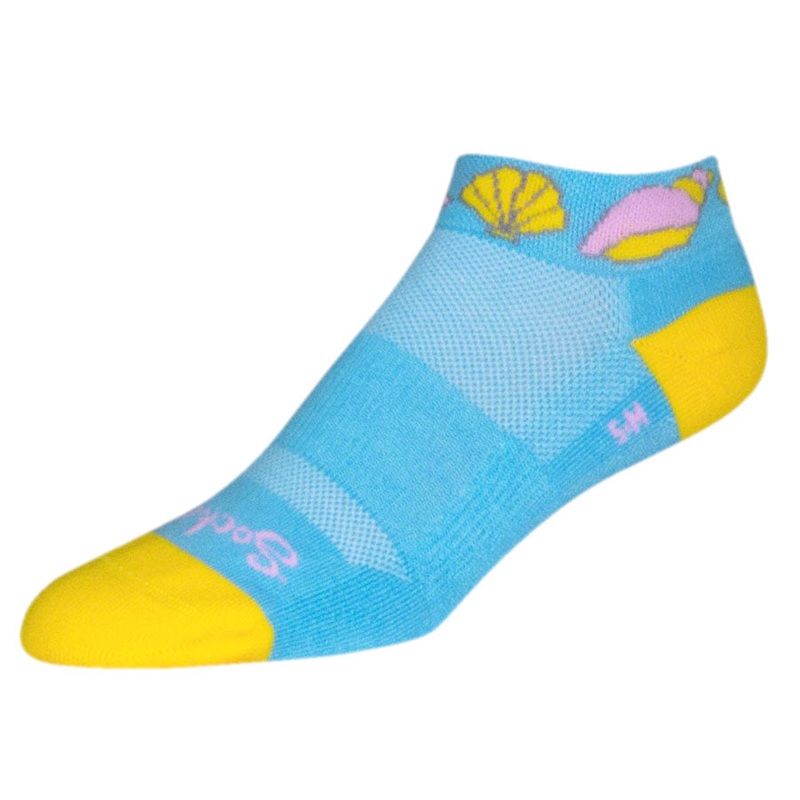SockGuy Classic Shells Socks – 1 inch, Blue, Small/Medium