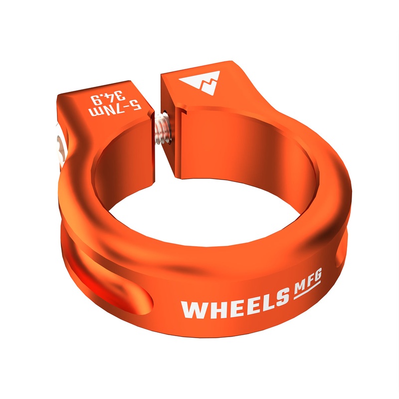 Wheels Mfg Bolt-On Seatpost Collar 34.9mm Orange